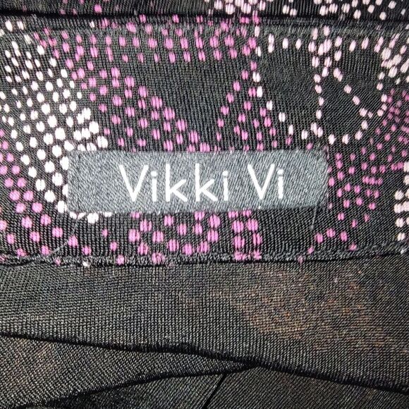 Viki Vi floral slinky knit long sleeve button up blouse top 2x - Picture 3 of 7